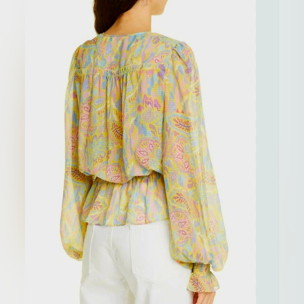 Ramy Brook Evie Peasant Blouse - Picture 3 of 8